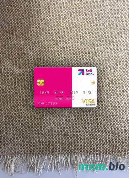 Spain Self bank visa karta elektronowa wygląd fotograficzny skan PSD + zdjęcie